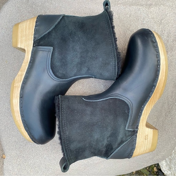 No.6 Pull On Shearling Mid Heel Boots - Picture 11 of 12